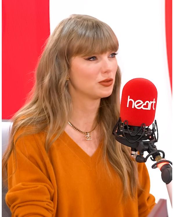Taylor Swift Heart Radio Orange Sweater