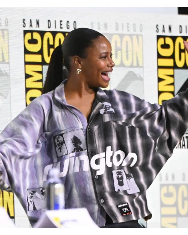 Taylour Paige 2025 Comic-Con International Plaid Shirt Clanton Jacket