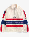 Team USA Cream Quarter-Zip Sherpa Pullover