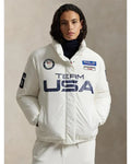 Team USA Olympic 2026 White Puffer Jacket