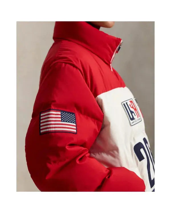 Team USA Olympics 2026 Opening Ceremony Red Puffer Jacket WorthVee