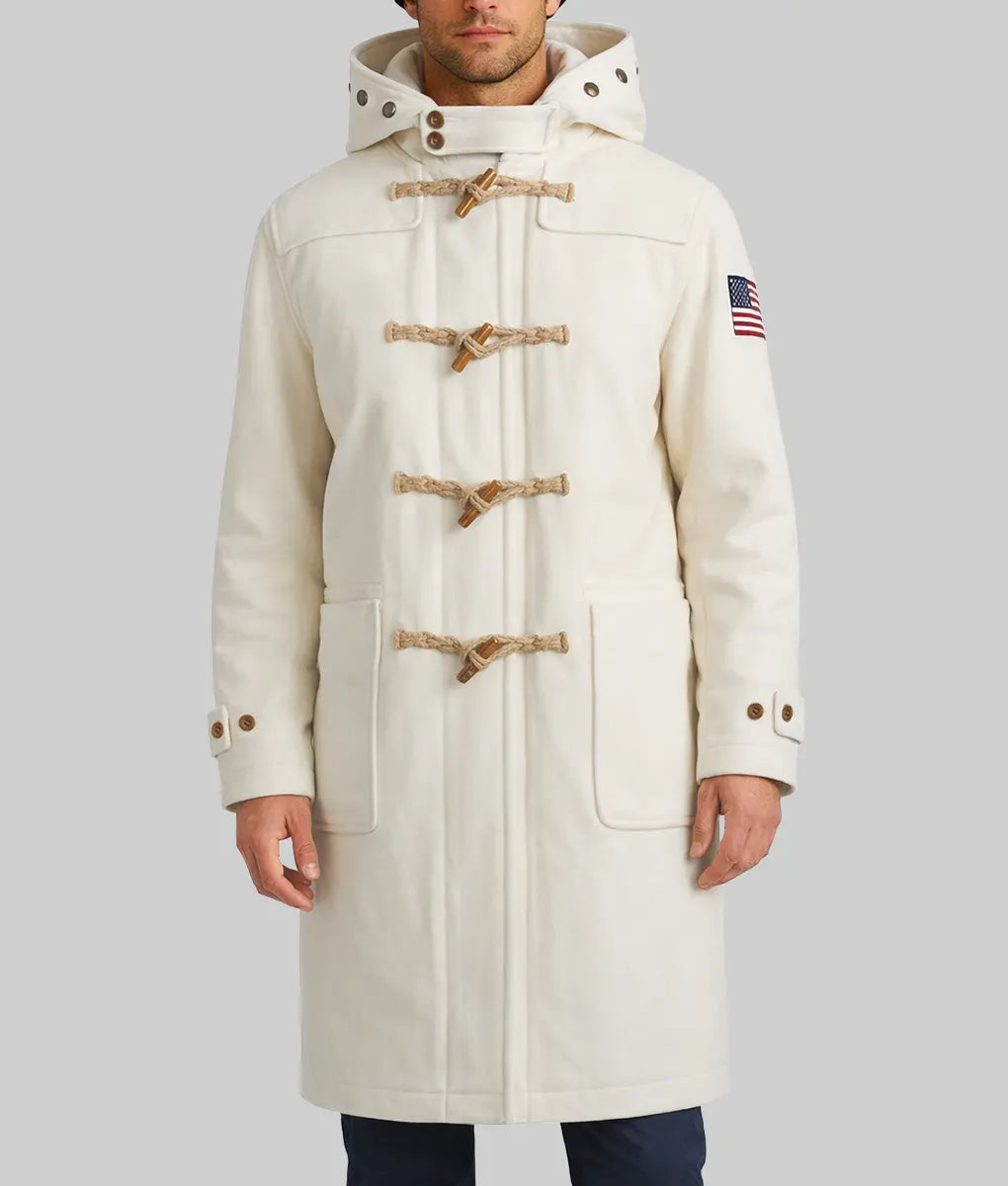 Team USA Olympics 2026 Opening Ceremony White Toggle Coat