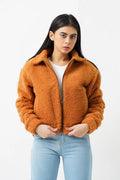 Teddy Faux Fur Bomber Jacket – Camel WorthVee