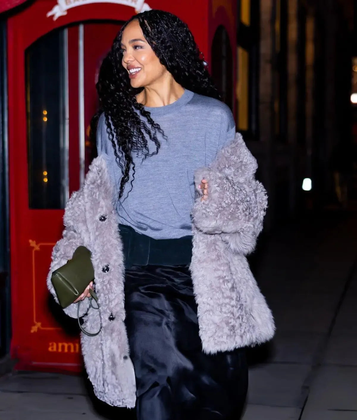Tessa Thompson NYC 2026 Coat