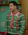 The Christmas Spark Mario Lopez Green Sweater