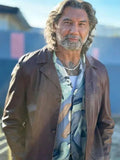 Dave Bautista The Last Showgirl Brown Leather Jacket Clanton Jacket