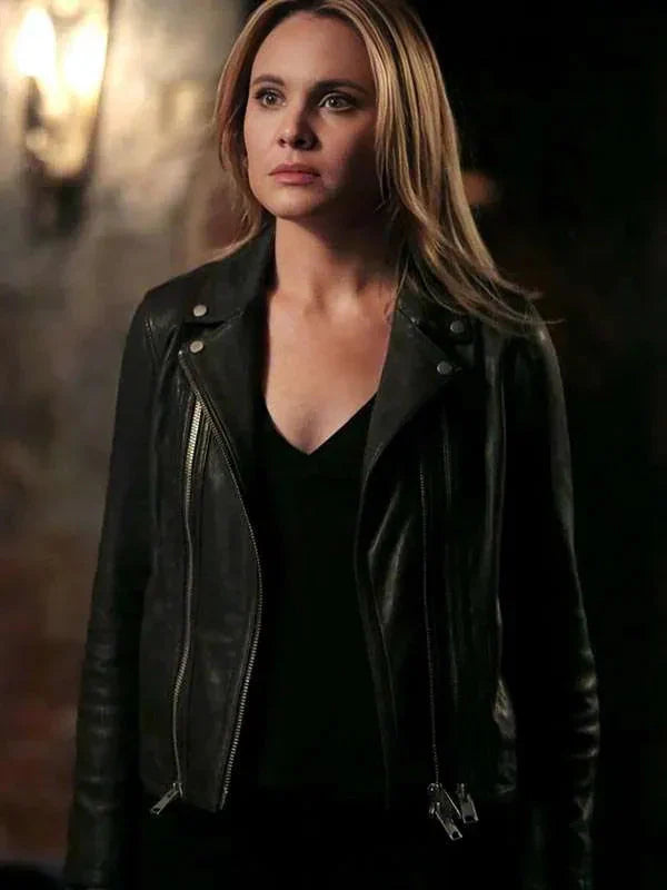 The Originals Camille O’Connell Black Leather Jacket Clanton Jacket