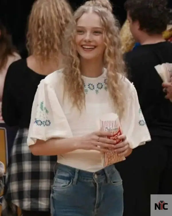 The Stranger in My Home Amiah Miller Floral Blouse Clanton Jacket