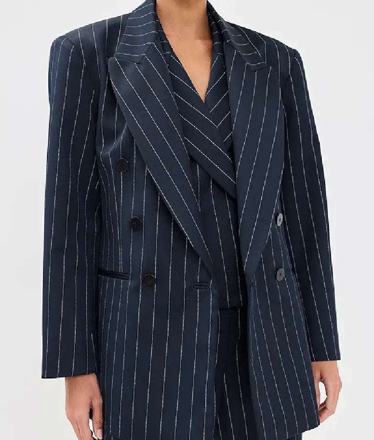 The Today Show 2025 Erin Andrews Pinstripe Blazer