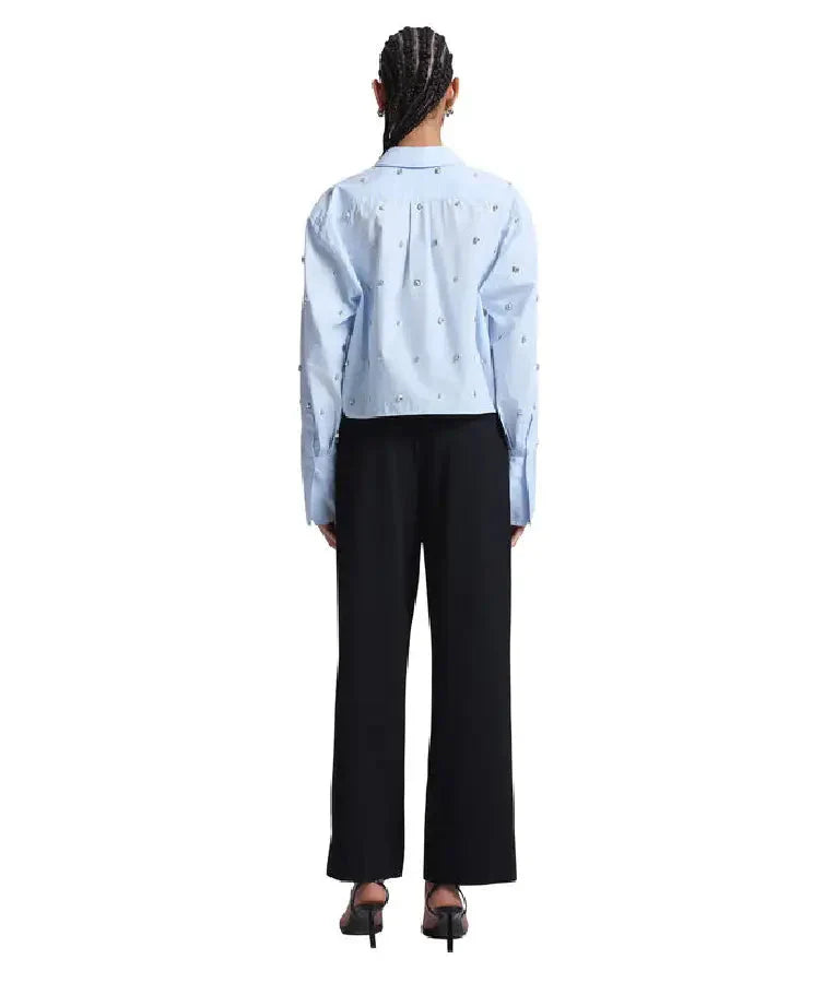 The Today Show Hoda Kotb Embellished Crop Shirt USA Jackets