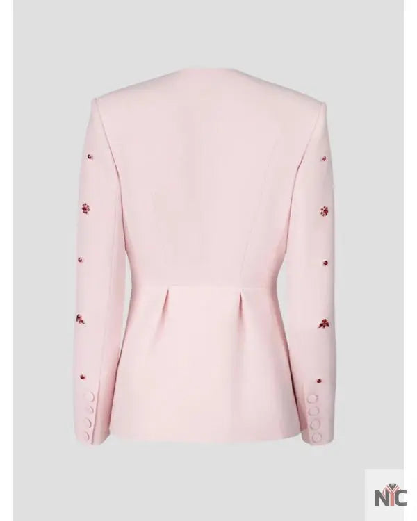 The Today Show 2025 Jill Martin Pink Embellish Jacket Clanton Jacket