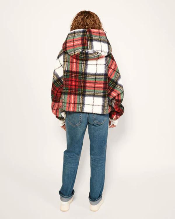The Today Show 2025 Jill Martin Plaid Sherpa Jacket
