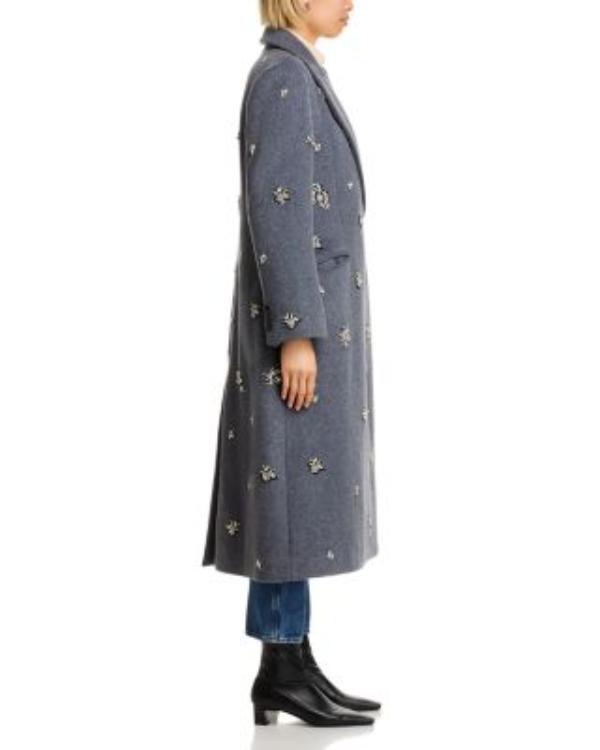 The Today Show 2025 Laura Jarrett Grey Embellished Coat