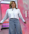 The Today Show Hoda Kotb Embellished Crop Shirt USA Jackets