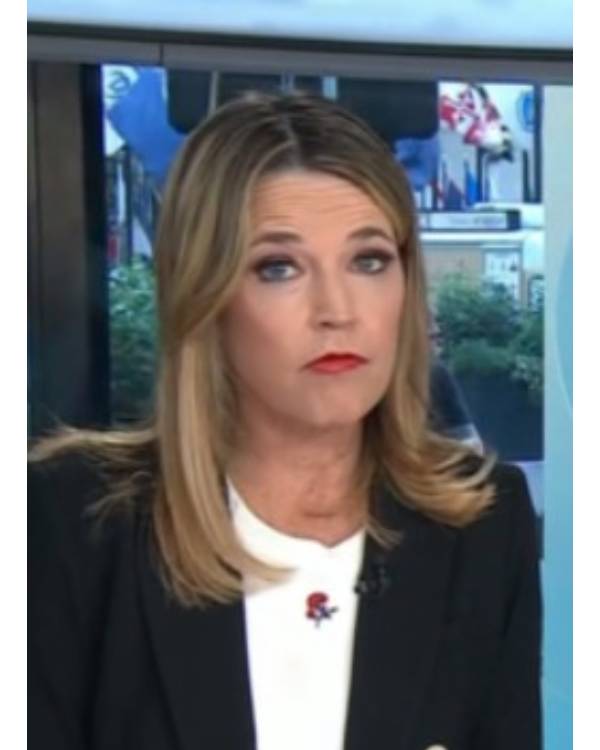 The Today Show Savannah Guthrie White Floral T-Shirt Clanton Jacket