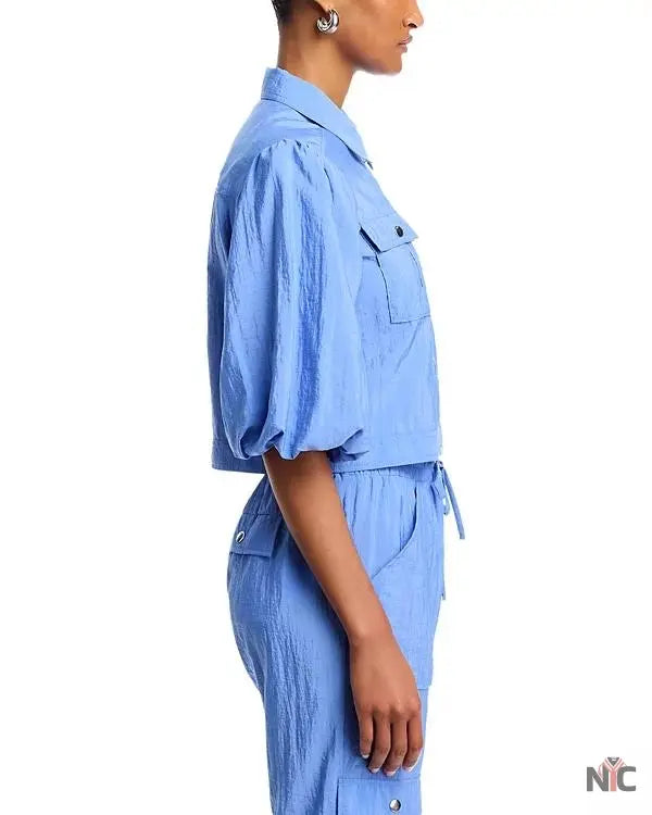 The View 2025 Joy Behar Blue Puff Sleeve Jacket Clanton Jacket