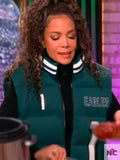 The View 2025 Sunny Hostin Green Eagles Puffer Vest Clanton Jacket