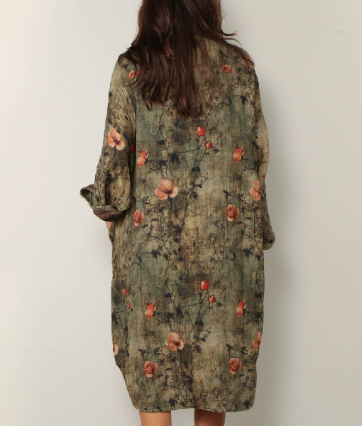 The View 2025 Whoopi Goldberg Green Floral Long Shirt Jacket USA Jackets