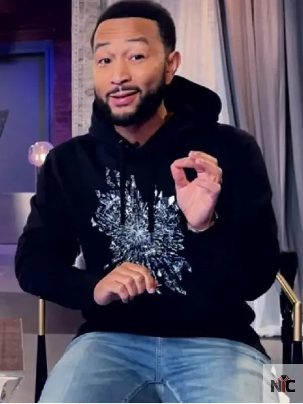The Voice S27 John Legend Black Hoodie Clanton Jacket