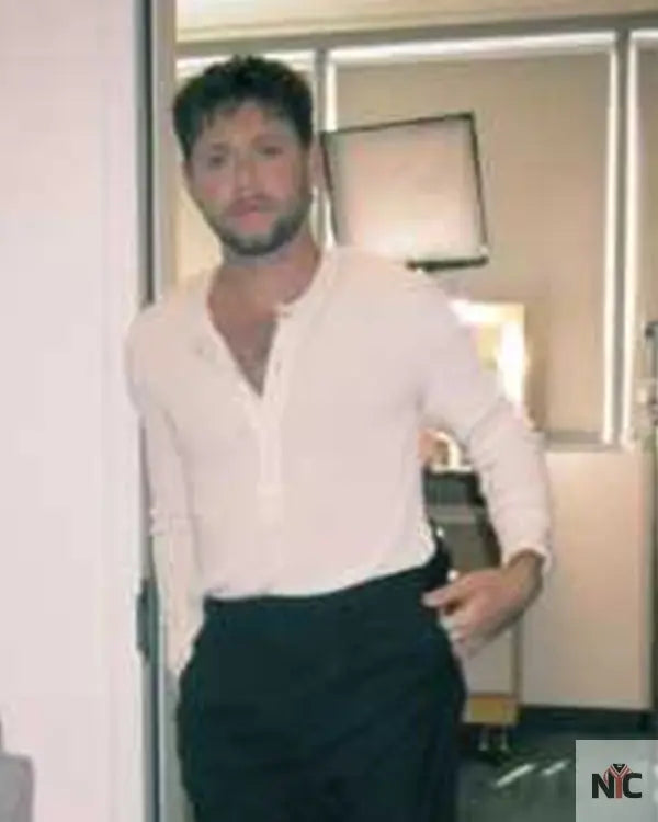 The Voice S28 Niall Horan White Ribbed Cotton Jersey Clanton Jacket