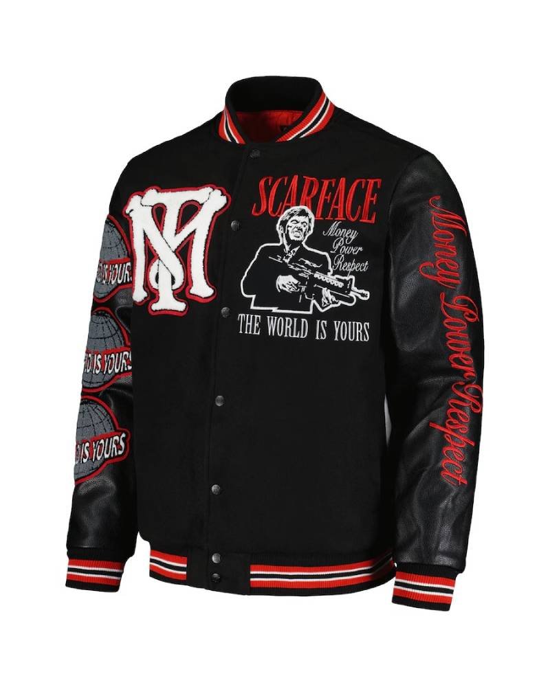 The World is Yours Scarface Varsity Jacket Clanton Jacket