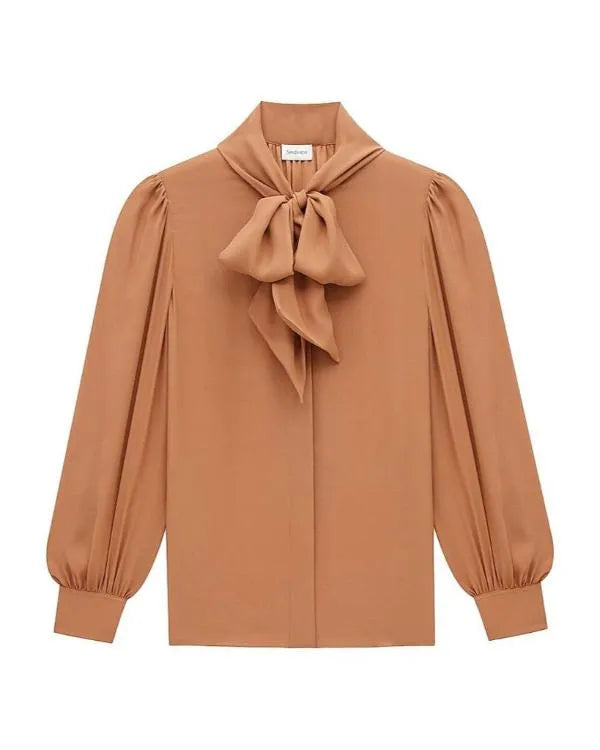 The Beauty S01 Jess Alexander Neck Tie Blouse