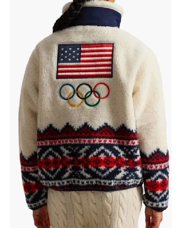 The Today Show Hoda Kotb Team USA Fair Isle Fleece Jacket