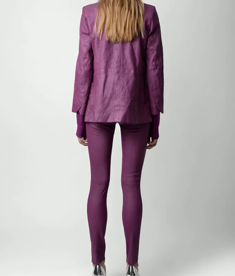The Today Show Mayan Lopez Crinkle Leather Suit