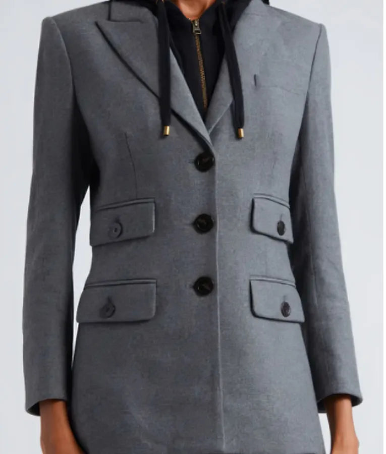 The Today Show Savannah Guthrie Grey Pocket Blazer