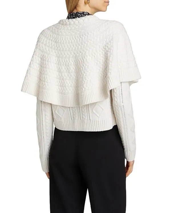 The Traitors US S04 Tara Lipinski White Cape Cardigan