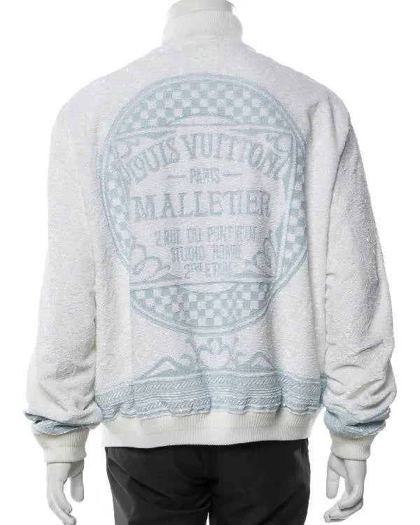 The Voice S29 John Legend White & Blue Print Zip Cardigan