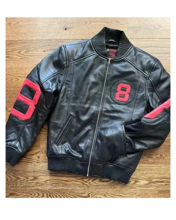 The 8 Ball Leather Bomber Jacket