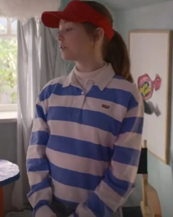The Baby-Sitters Club Kristy Thomas Blue Stripe Rugby T-Shirt
