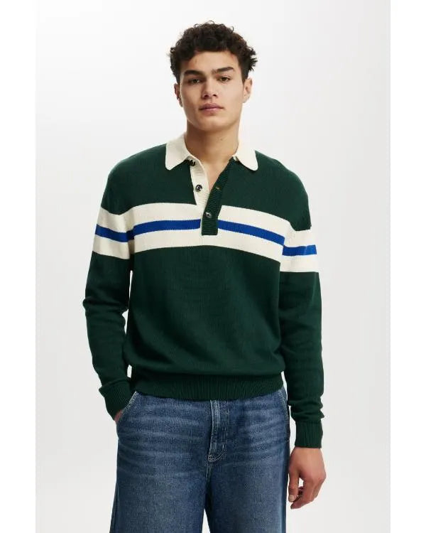 The Burbs 2026 Kapil Talwalkar Green Rugby Polo Shirt