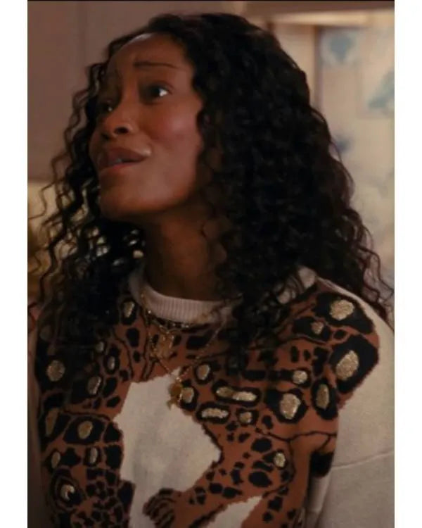 The Burbs Keke Palmer Animal printed Sweater