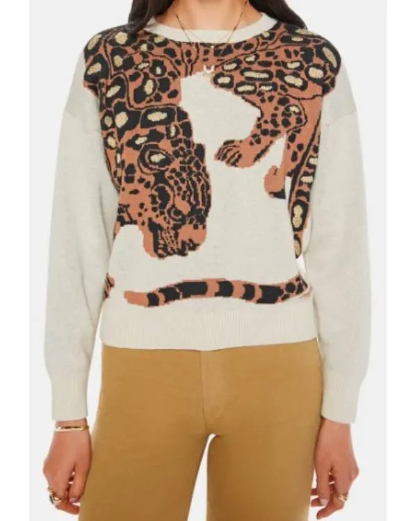 The Burbs Keke Palmer Leopard Printed Sweater