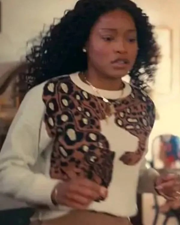 The Burbs Keke Palmer Leopard Printed Sweater