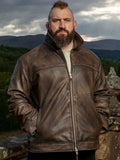 The Celebrity Traitors Joe Marler Leather Jacket WorthVee
