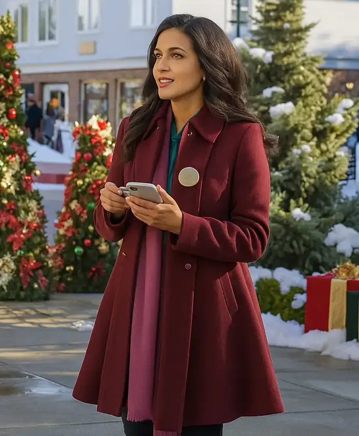 The Christmas Ring Nazneen Contractor Wool Coat