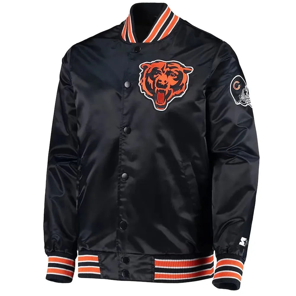 The Diamond Chicago Bears Retro Satin Jacket