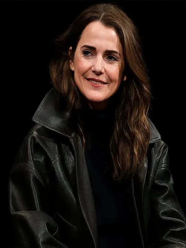 The Diplomat S03 Keri Russell Black Leather Jacket WorthVee
