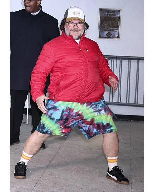 The Drew Barrymore Show Jack Black Red Puffer Jacket WorthVee