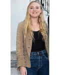 The Equalizer 3 2023 Dakota Fanning Brown Jacket WorthVee