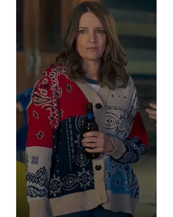 The Four Seasons S02 Tina Fey Catskills Patchwork Cardigan WorthVee