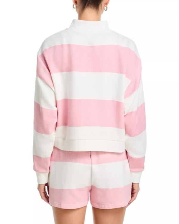 The Four Seasons S02 Tina Fey Striped Half Zip Sweatshirt WorthVee