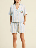 The Four Seasons S2 Tina Fey Blue Striped Pajamas WorthVee