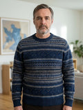 The Four Seasons S2 Will Forte Fair Isle Crewneck Sweater WorthVee