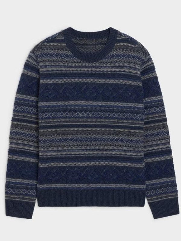 The Four Seasons S2 Will Forte Fair Isle Crewneck Sweater WorthVee