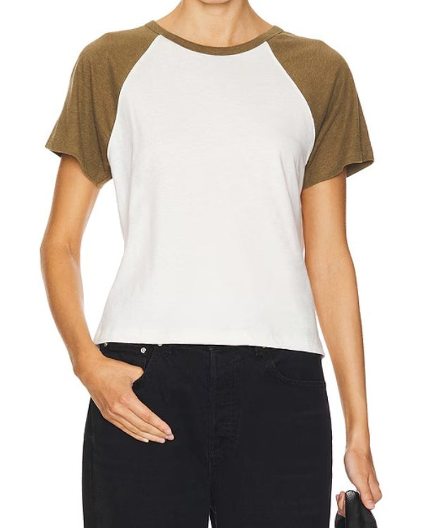 The Four Seasons Tina Fey Olive Green Raglan Sleeve T-Shirt WorthVee