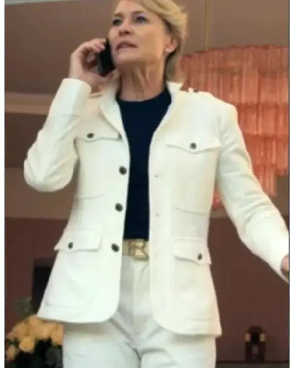 The Girlfriend 2025 Robin Wright White Jacket WorthVee